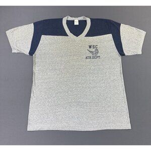 Rare Vintage 80s 90s Champion Sportswear WSC Athletic Department V Neck Shirt T